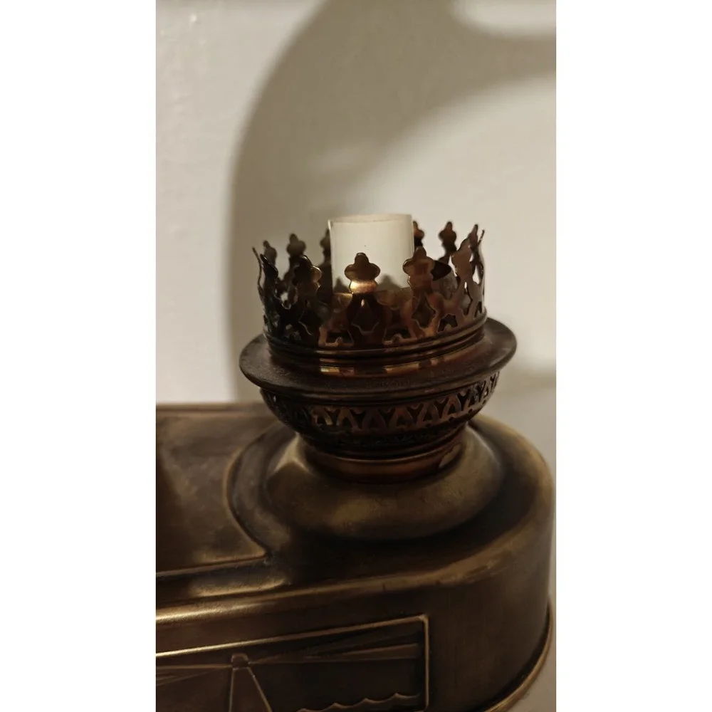 Vintage Rare D.H.R. Holland Den Haan Rotterdam Brass Lamp